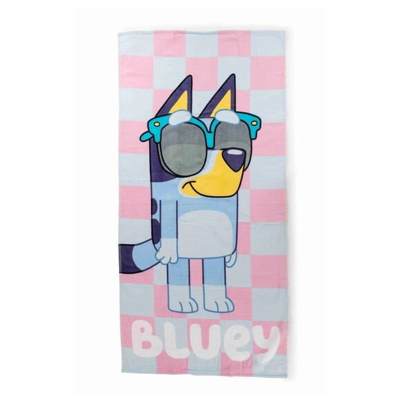 Bluey Cool Checks 28 in x 58 in Kids Beach Towel New - Picture 2 of 8